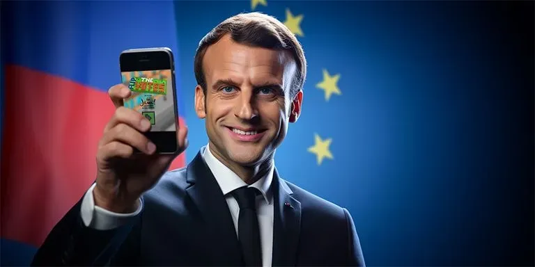 Emmanuel Macron a aplikácia Flip The Votes o FUNCTU